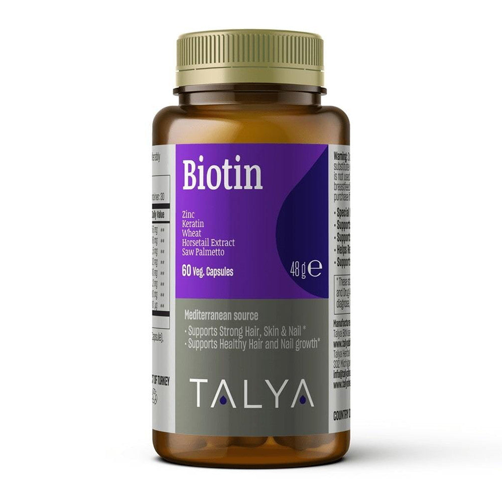 Talya Biotin Capsules, 60 Ea